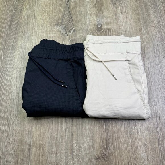 Flog Womens Blue & White Drawstring Waist Slim Ankle Shely Pants Sz 29 Lot Of 2